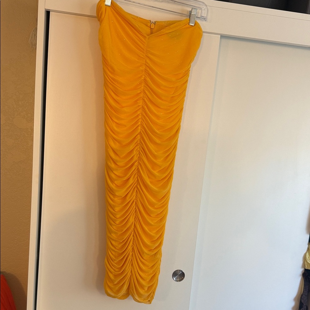 Bebe Vibrant Orange Maxi Dress